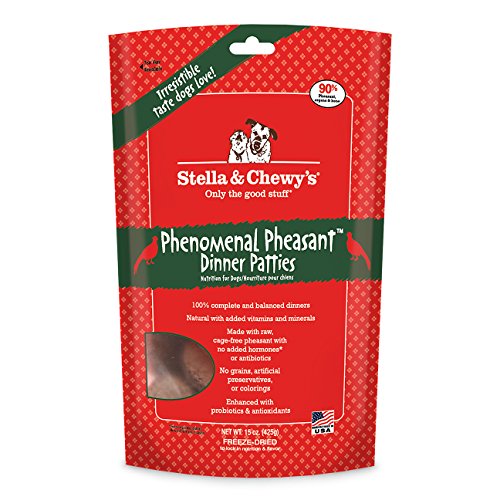 Stella & Chewy's Freeze-Dried Raw Phenomenal Pheasant Dinner Patties Grain-Free Dog Food, 15 oz Bag