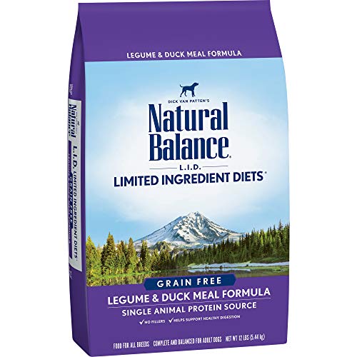 Natural Balance L.I.D. Legume & Duck Dry Dog Food, 12 lb, Limited Ingredient Diet, Grain Free