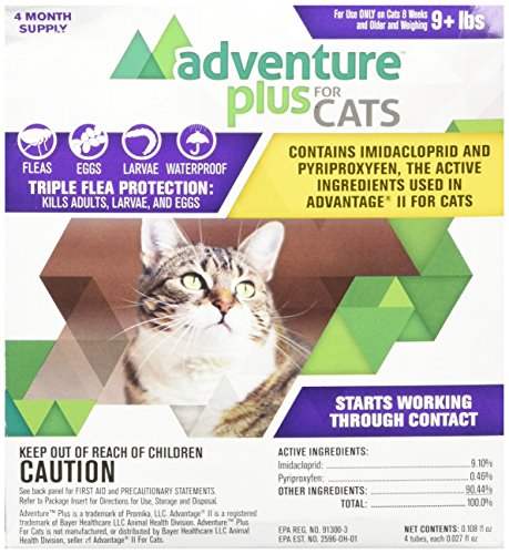 Adventure Plus Flea Protection for Cats (9 lbs & Over) - 4 Doses