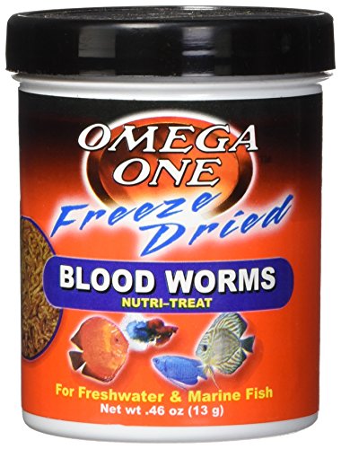 Omega One Freeze Dried Bloodworms - 0.46 oz - Freshwater & Marine Fish Food Treat