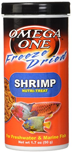 Omega One Freeze Dried Shrimp - High Protein Fish Food Treat (1.45 oz)