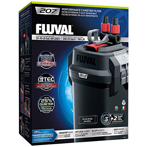 Fluval 207 Performance Canister Filter - For Aquariums Up To 45 Gallons