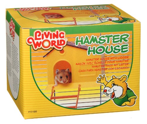Living World Hamster House with Ladder - Small Animal Hideout & Climbing Toy