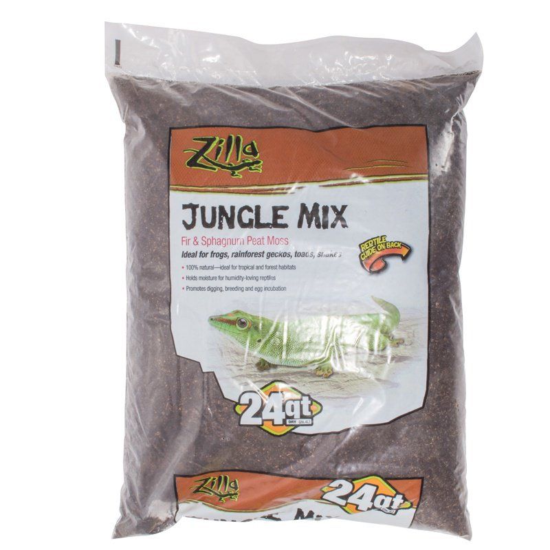 Zilla Jungle Mix Reptile Bedding - Sphagnum Moss & Fir Shavings - 24 Qt Bag