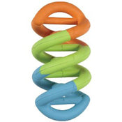 JW Pet Dogs in Action DNA Dog Toy - Small, Rubber, Assorted Colors