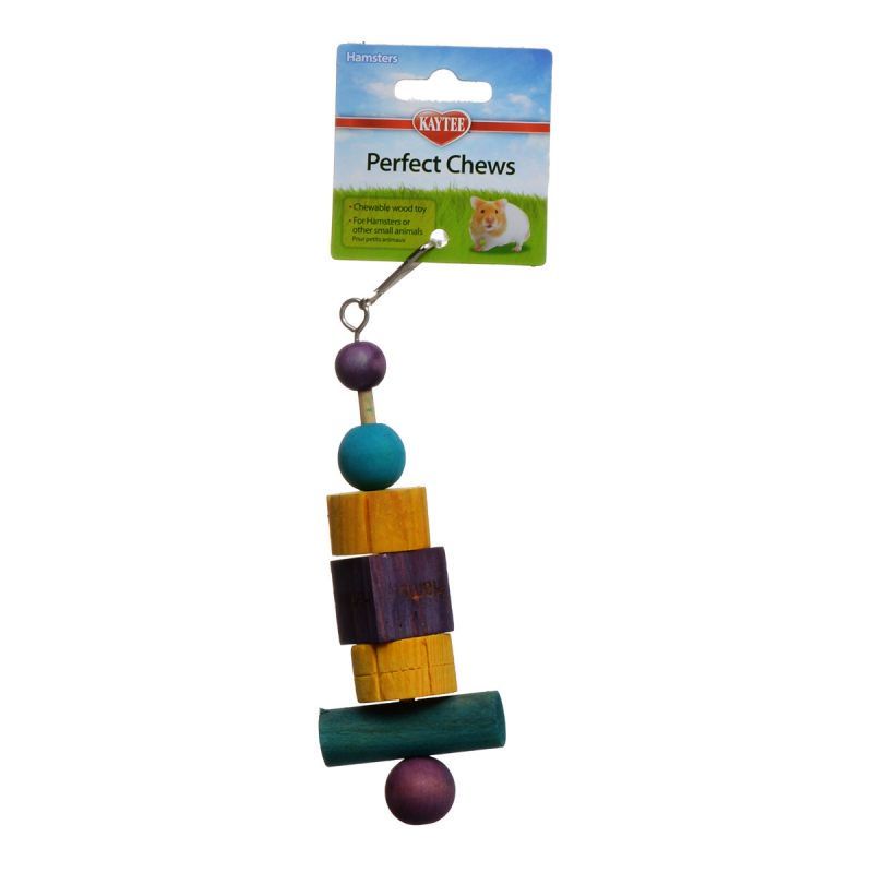 Kaytee Perfect Chews Hamster Toy - Small Animal Wood Chew Toy & Cage Accessory