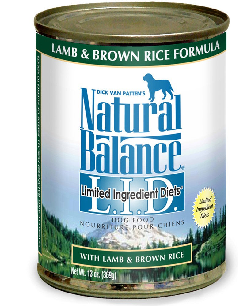 Natural Balance L.I.D. Lamb & Brown Rice Wet Dog Food, 13 oz Can