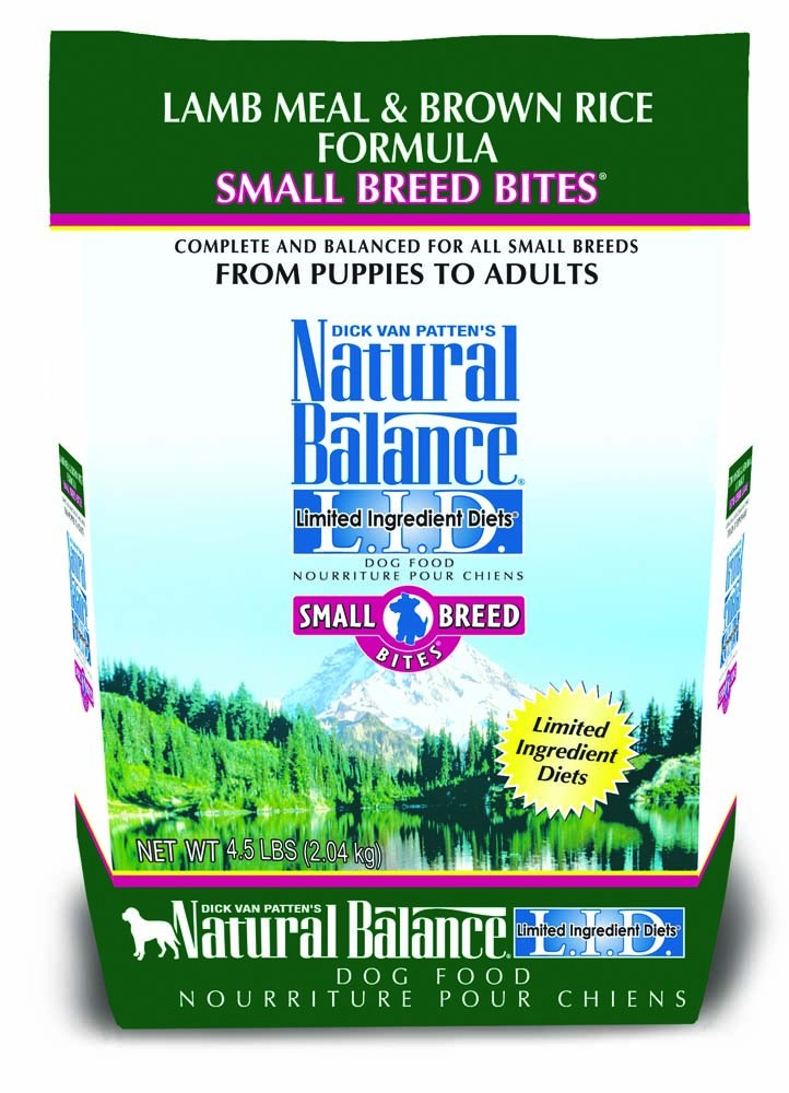Natural Balance LID Lamb Meal & Brown Rice Small Breed Bites Dry Dog Food, 4.5 lb