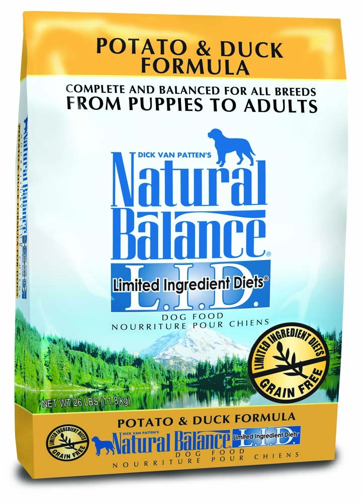 Natural Balance L.I.D. Limited Ingredient Diets Potato & Duck Formula Dry Dog Food, 26 lbs, Grain-Free