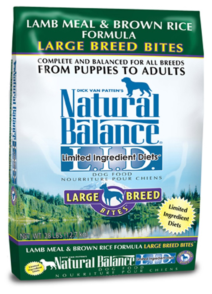Natural Balance L.I.D. Lamb & Brown Rice Large Breed Bites Dry Dog Food, 26-28 lb