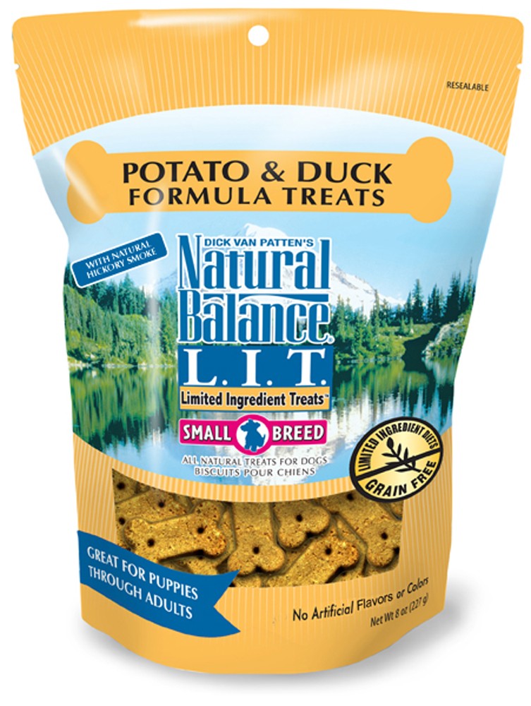 Natural Balance L.I.T. Limited Ingredient Dog Treats, Duck & Potato, Small Breed, 8 oz