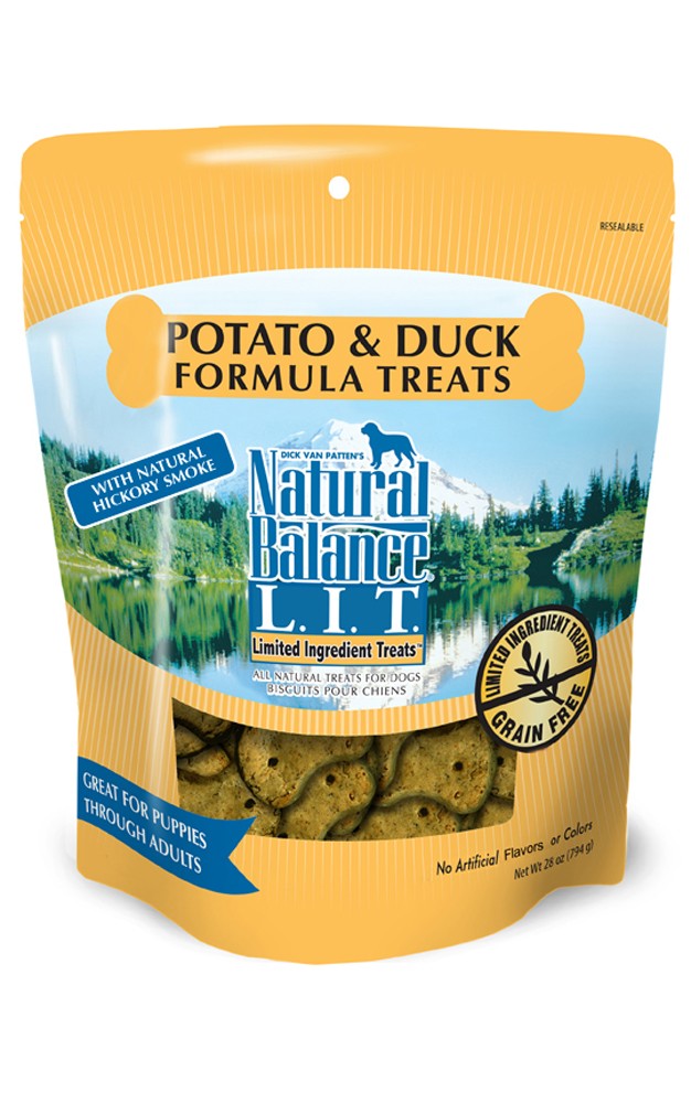 Natural Balance L.I.T. Limited Ingredient Dog Treats, Duck and Potato, Crunchy Biscuits, 28 oz