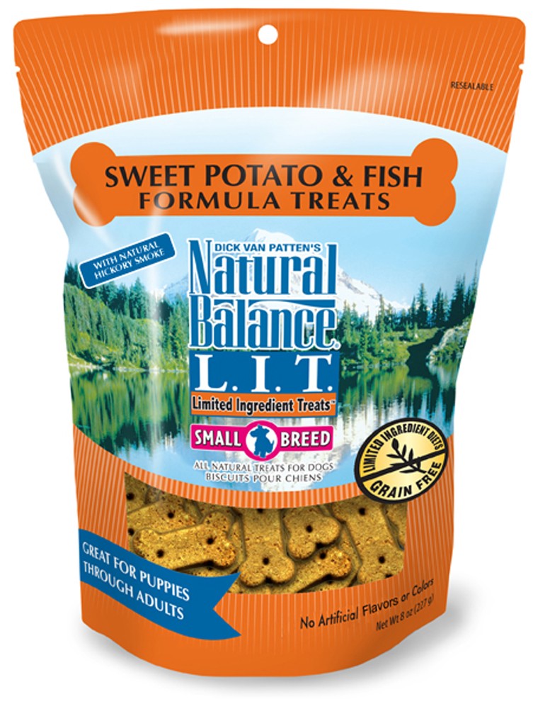 Natural Balance Limited Ingredient Rewards, Small Breed, Salmon, Crunchy Dog Treats, 8 oz