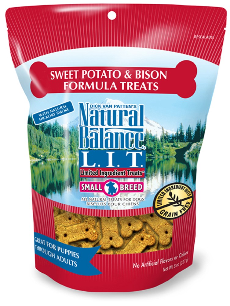 Natural Balance L.I.T. Limited Ingredient Dog Treats, Sweet Potato & Bison, Small Breed, 8 oz