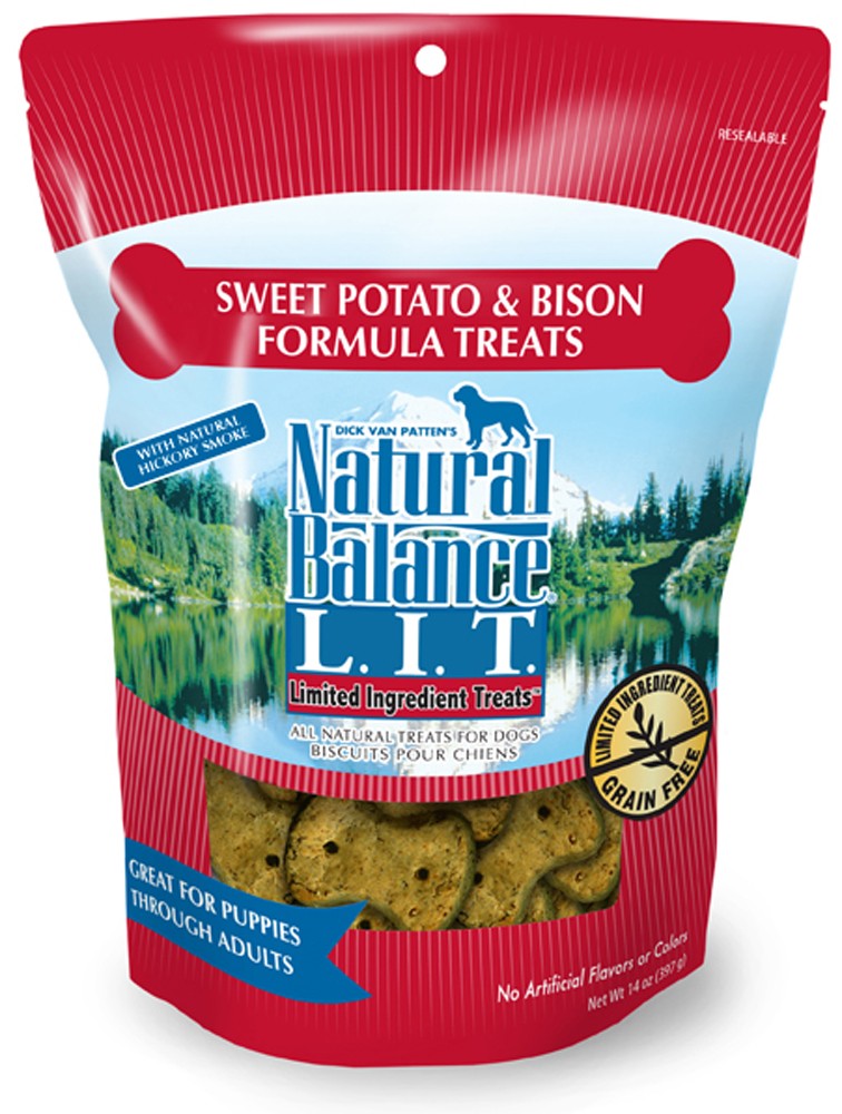 Natural Balance L.I.T. Limited Ingredient Dog Treats, Sweet Potato & Bison, 14 oz
