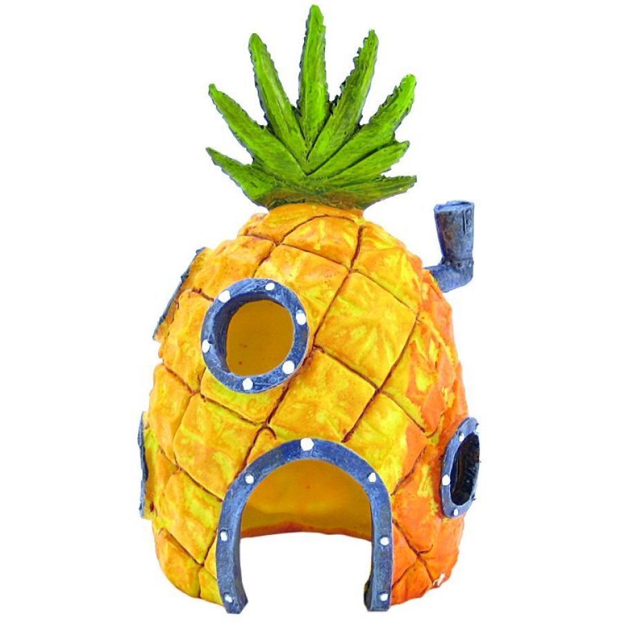 Penn-Plax SpongeBob Pineapple House Aquarium Ornament - Officially Licensed Nickelodeon Decor