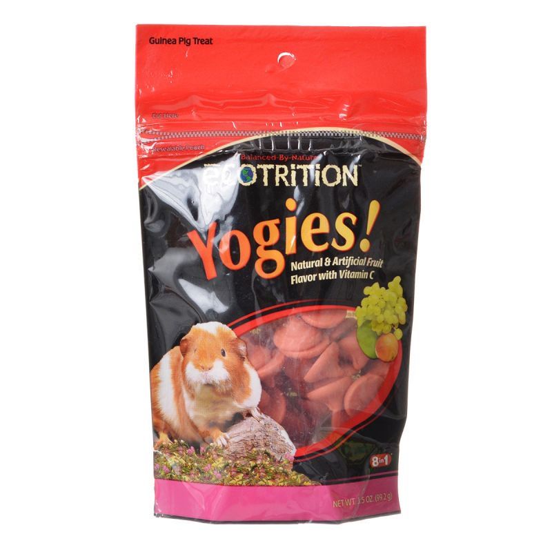 Ecotrition Yogies Guinea Pig Treats - Fruit Flavor with Vitamin C - 3.5 oz