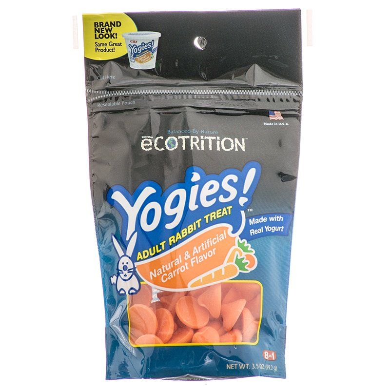 8 in 1 Yogies Rabbit Treats - Carrot Flavor, 3.5 oz