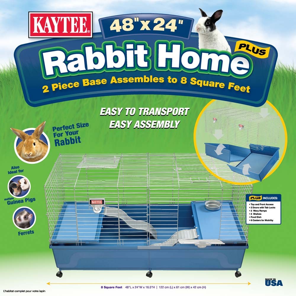 Kaytee My First Home Giant Rabbit Cage - 48" x 24" with Casters