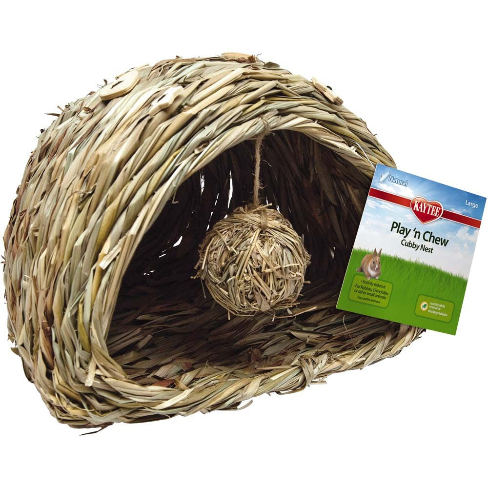 Kaytee Natural Play'n Chew Cubby Nest - Large - Small Animal Hideaway