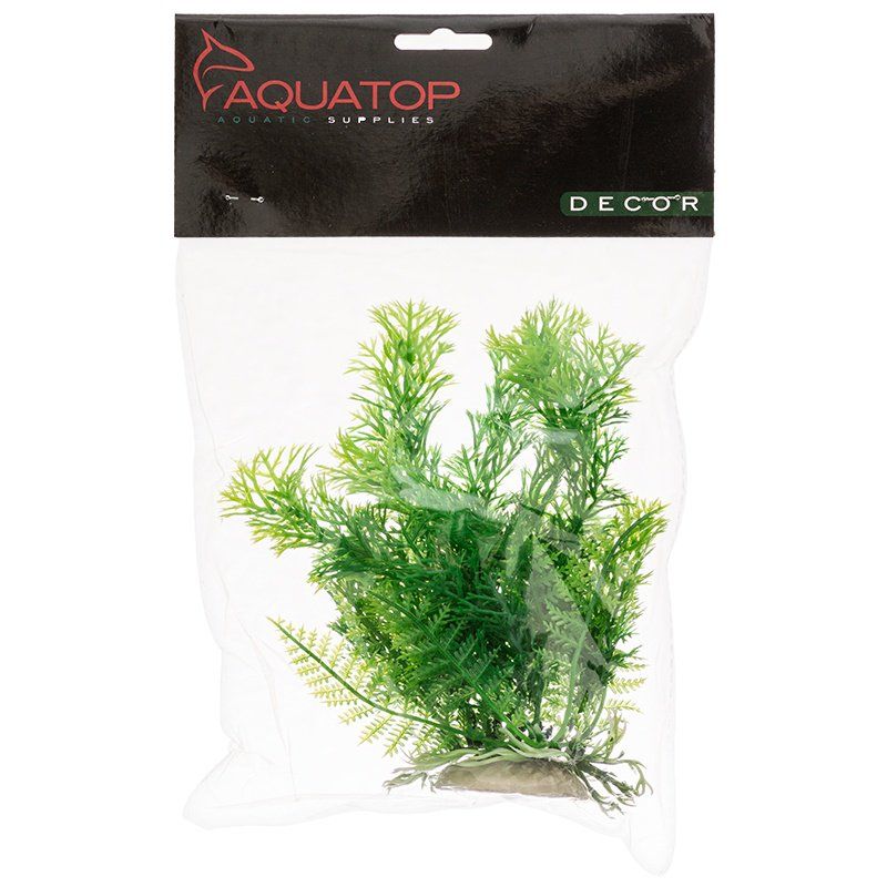 Aquatop 6 Inch Green Cabomba-Like Aquarium Plant with Weighted Base