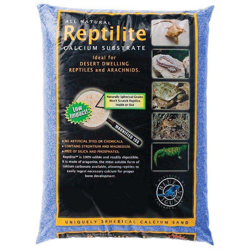 CaribSea Reptilite Substrate - All Natural Reptile Calcium Substrate - Blue - 10 lbs
