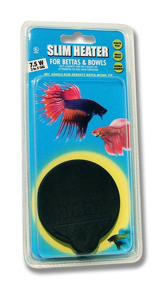 Hydor Slim Heater 7.5W for Betta & Small Fish Bowls (2-5 Gallons)
