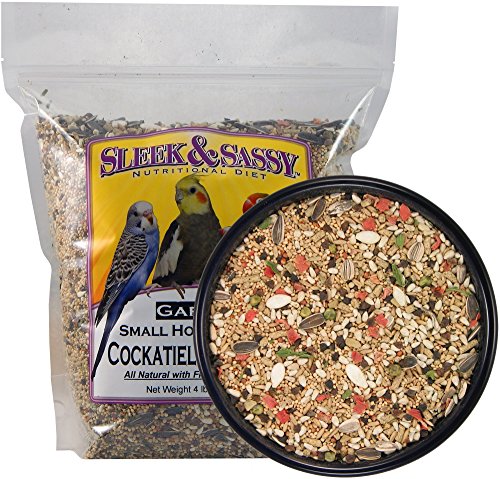 SLEEK & SASSY Garden Small Hookbill Bird Food - Cockatiels, Lovebirds, Conures - 4 lbs.