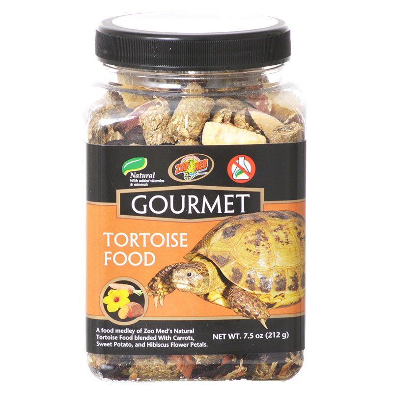 Zoo Med Gourmet Tortoise Food - 7.25oz/7.5oz - Enriched Diet with Carrots & Hibiscus