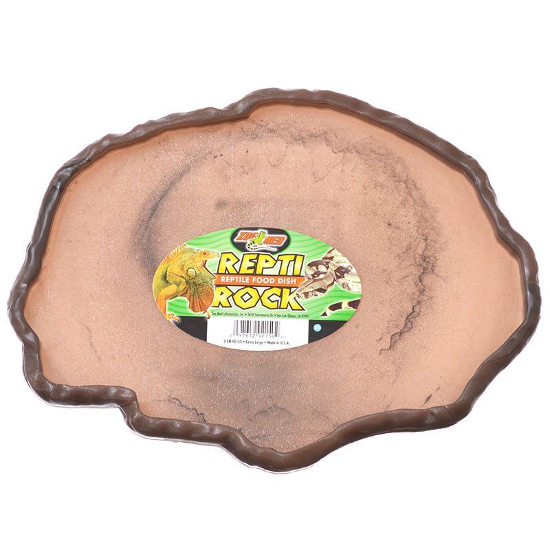 Zoo Med Repti Rock Food Dish - X-Large Reptile Bowl (Colors Vary)