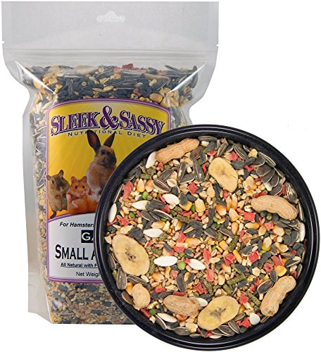 SLEEK & SASSY Garden Small Animal Food - Hamster, Gerbil, Mouse & Rat Food, 2 or 4 lbs Bag
