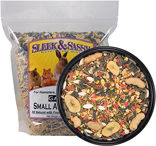 SLEEK & SASSY Garden Small Animal Food (4 lbs) - Hamsters, Gerbils, Mice & Rats