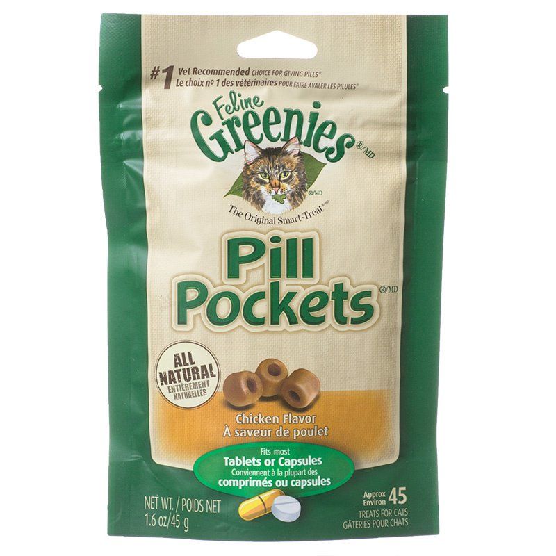 Greenies Pill Pockets Chicken Flavor Cat Treats - 1.6 oz