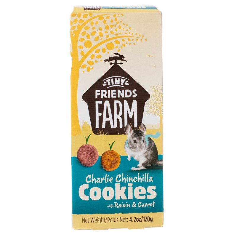 Tiny Friends Farm Charlie Chinchilla Cookies with Raisin & Carrot - 4.2 oz Chinchilla Treats