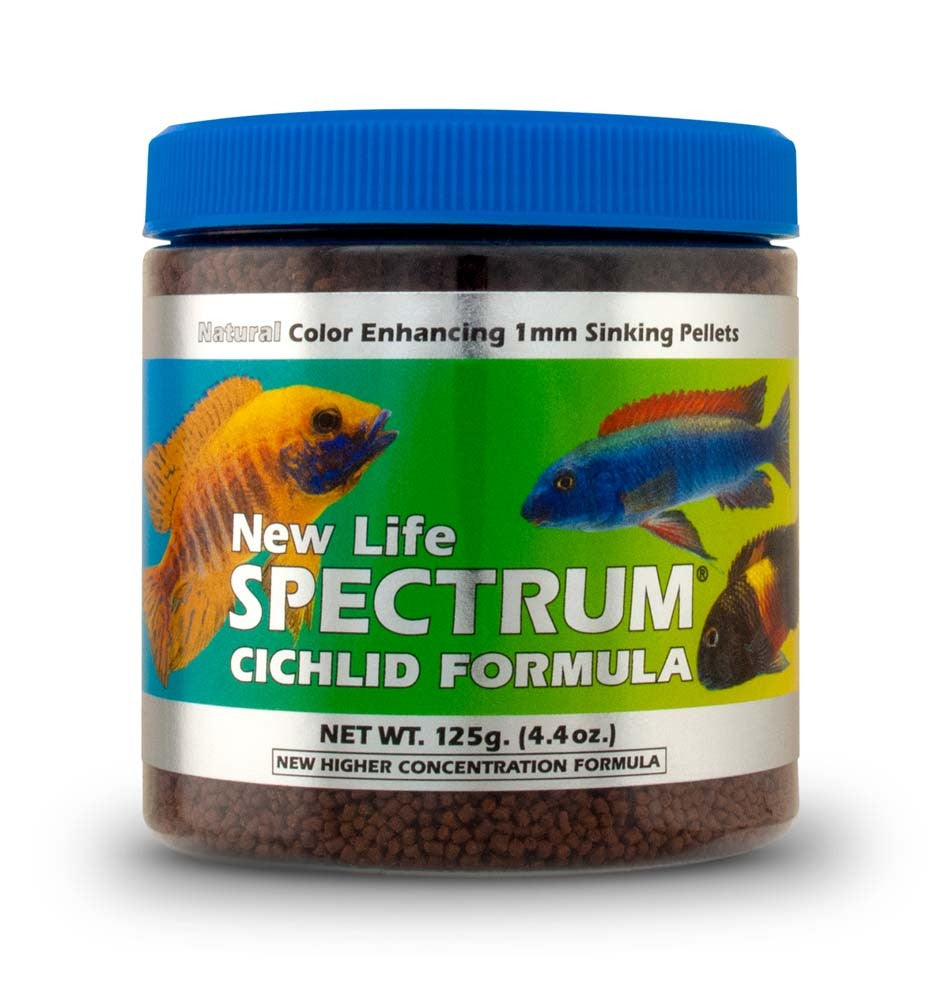 New Life Spectrum Cichlid Formula - Sinking Pellet Fish Food, 1mm, 125g