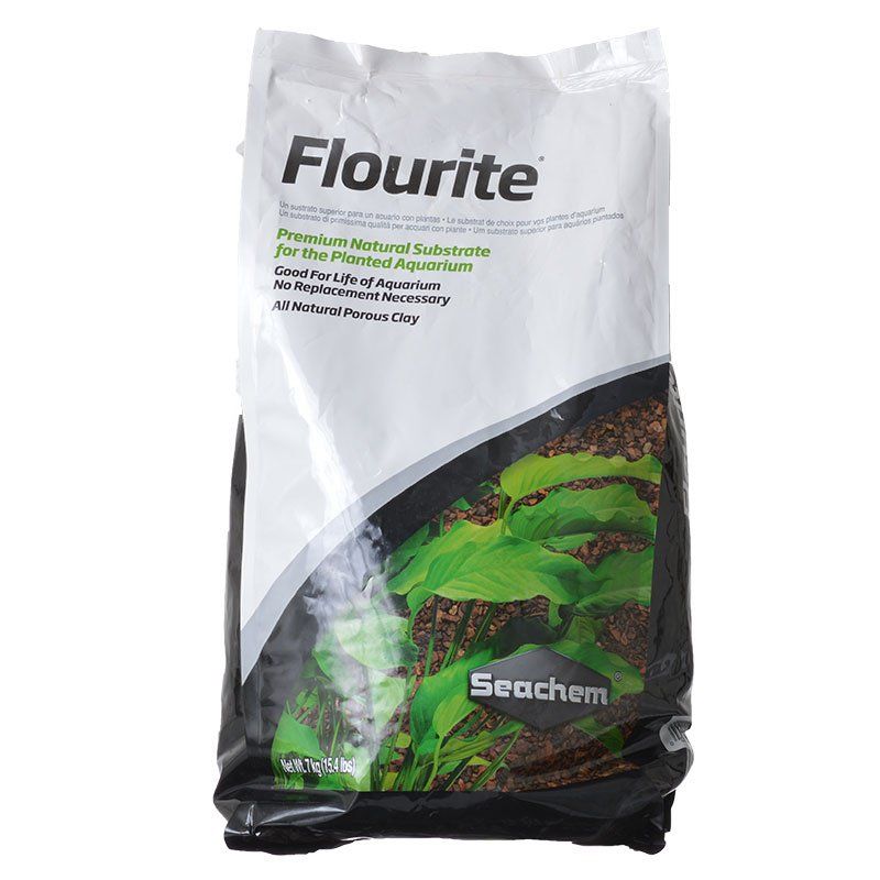 Seachem Flourite Planted Aquarium Substrate - Clay Gravel, Brown, 15.4 lbs / 7 kg