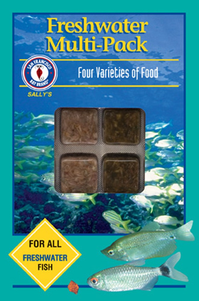 San Francisco Bay Brand Frozen Freshwater Multipack Cubes - 3.5oz (100g) Fish Food