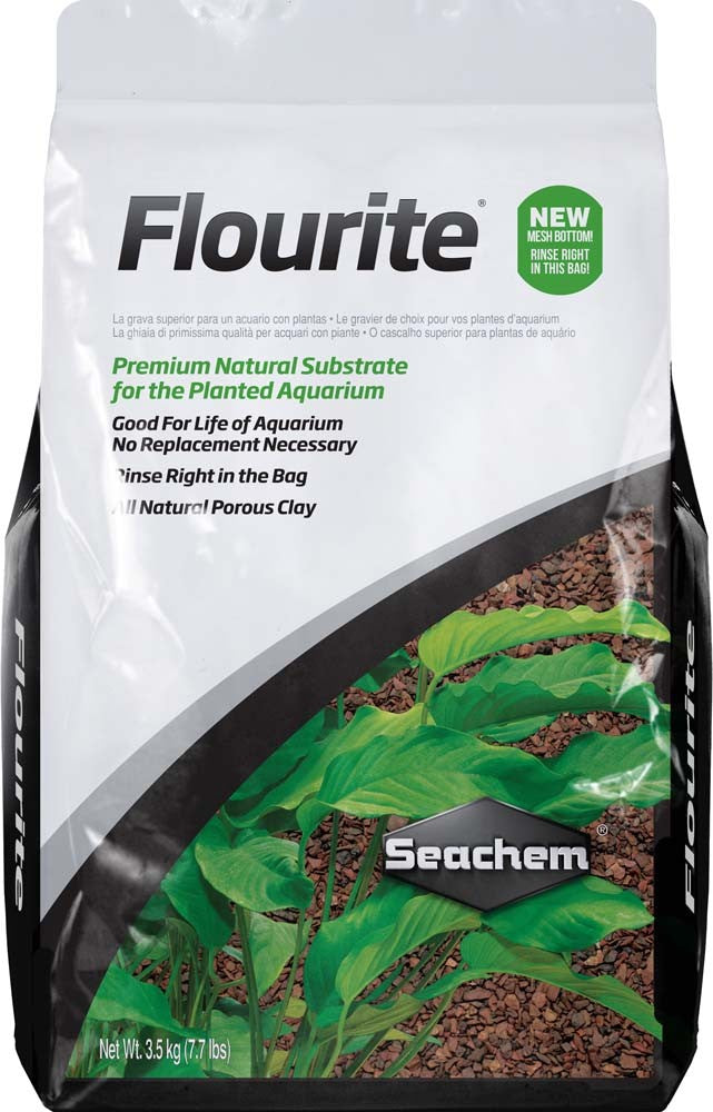 Seachem Flourite Planted Aquarium Substrate - 7.7 lbs / 3.5 kg - Natural Clay Gravel
