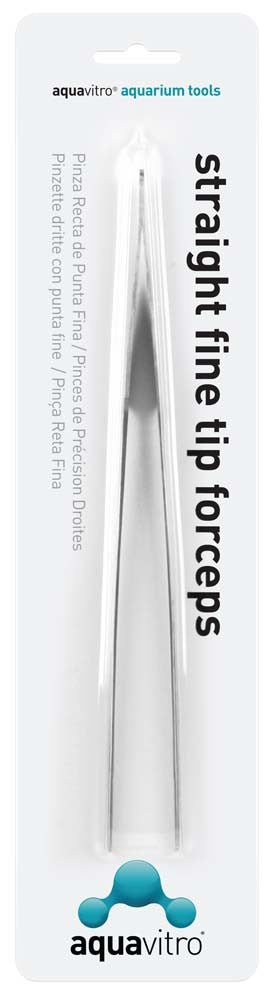 SeaChem AquaVitro Straight Fine Tip Forceps - 25cm Stainless Steel Aquarium Tool