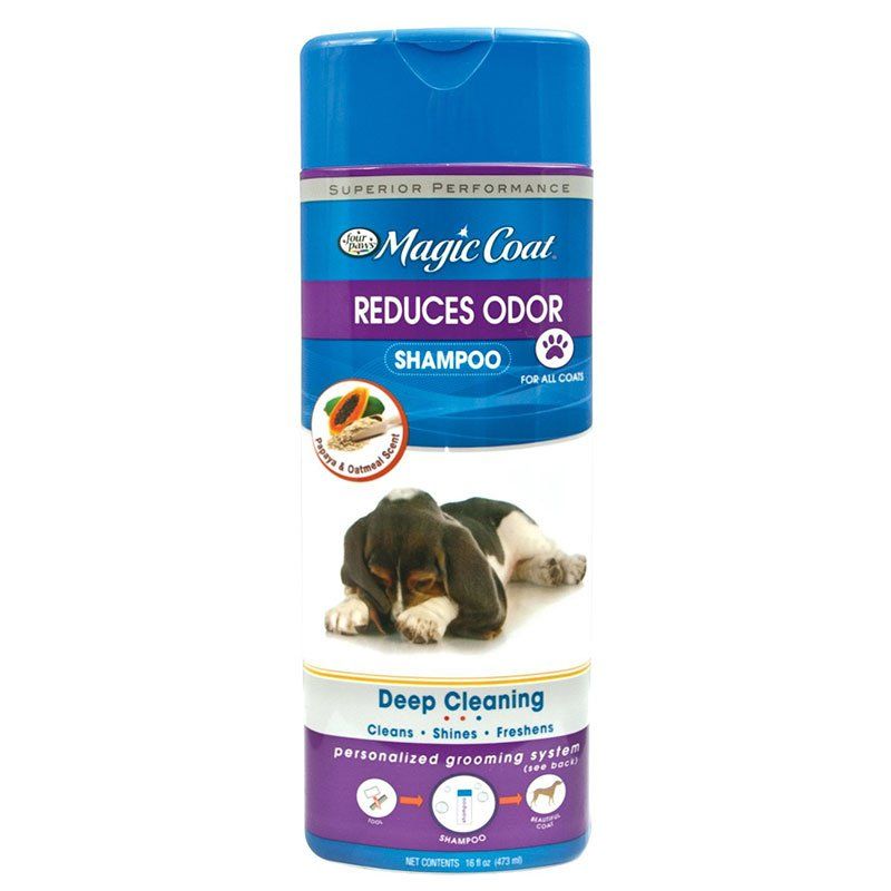 Four Paws Magic Coat Odor Reducing Dog Shampoo, Papaya Scent, 16oz