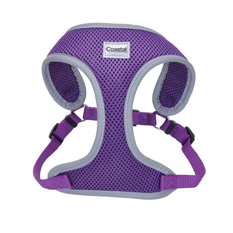Coastal Pet Comfort Soft Reflective Wrap Adjustable Dog Harness, Purple, X-Small, 5/8" Straps, 16-19" Girth