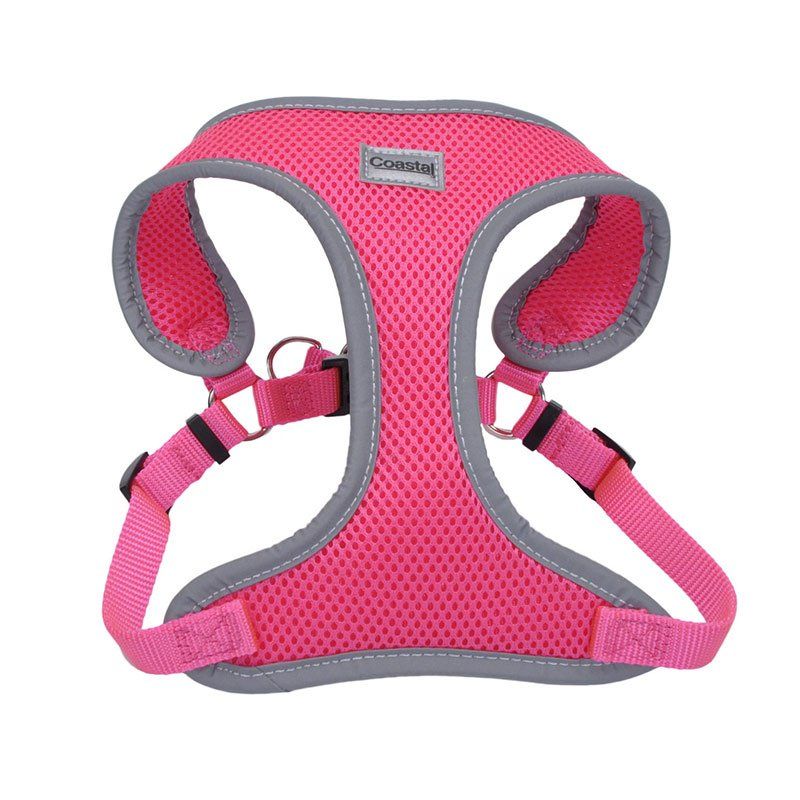 Coastal Pet Comfort Soft Reflective Wrap Adjustable Dog Harness, Neon Pink, Small (5/8" x 19-23")