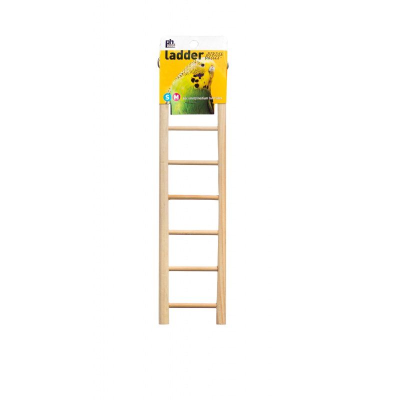 Prevue Birdie Basics 7-Rung Bird Ladder - Safe Pine Hardwood Toy for Cage Fun & Exercise