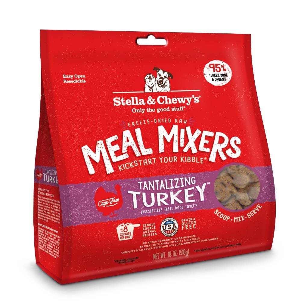 Stella & Chewy's Freeze-Dried Raw Tantalizing Turkey Meal Mixers Dog Food Topper, 18 oz