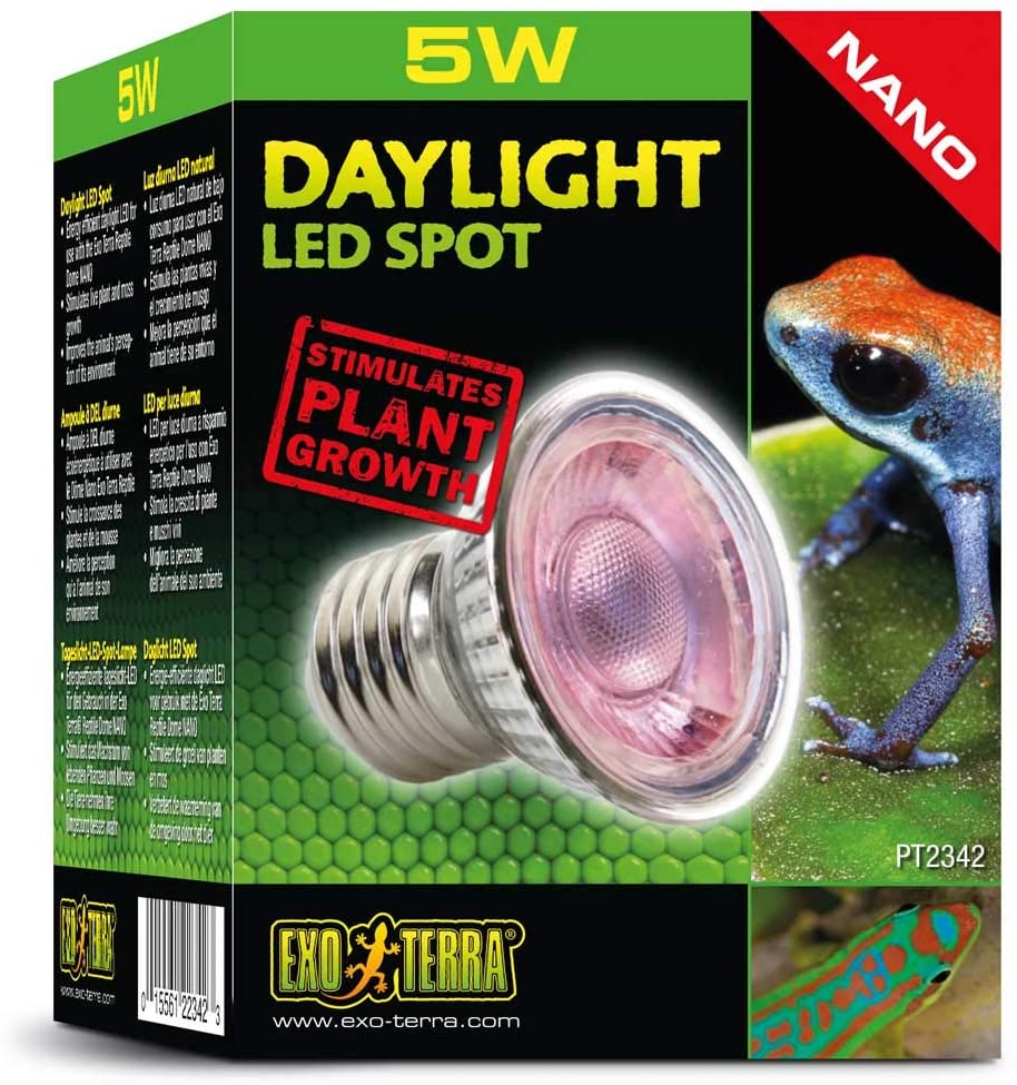 Exo Terra Daylight LED Spot Nano 5W Reptile Terrarium Light Bulb PT2342
