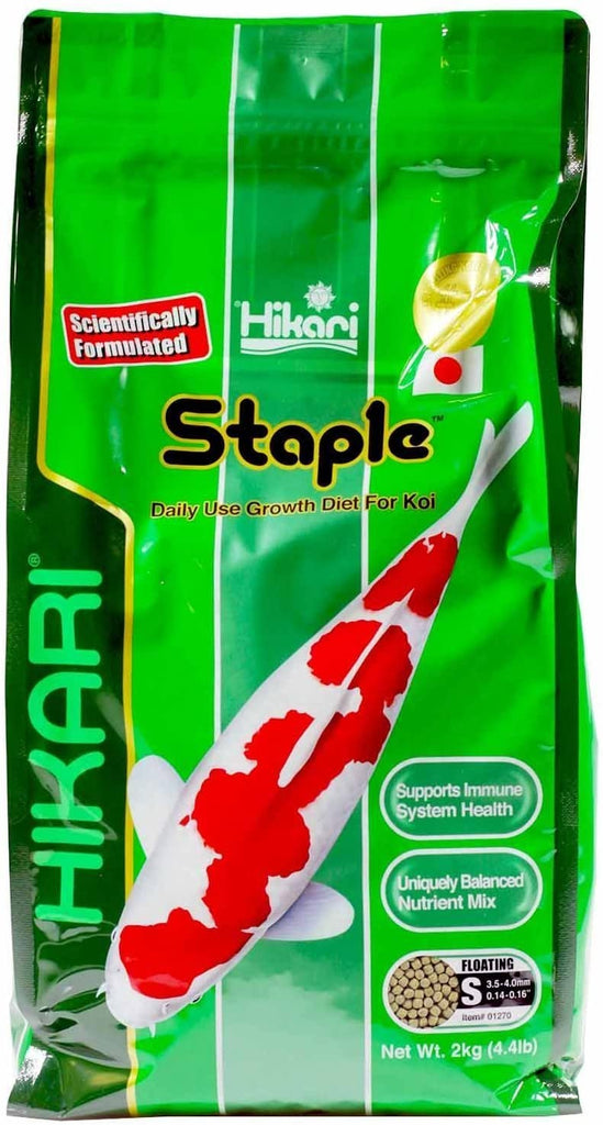 Hikari Staple Mini Pellets - Koi & Pond Fish Food, 2kg / 4.4 lb - Daily Diet for Healthy Growth