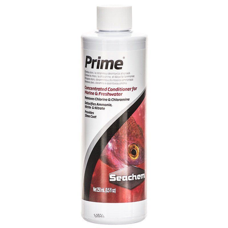 Seachem Prime Water Conditioner - 250mL - Removes Chlorine, Chloramine, Detoxifies Ammonia