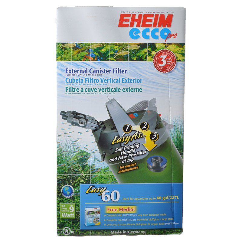 Eheim Ecco Pro 2234 Canister Filter - Up to 60 Gallon Tanks - 158 GPH