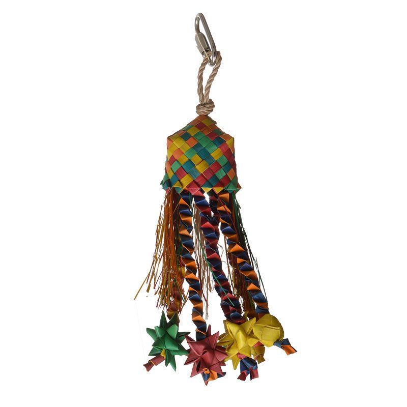 HARI SMART PLAY Enrichment Parrot Toy - Small, Wicker & Wood Fun