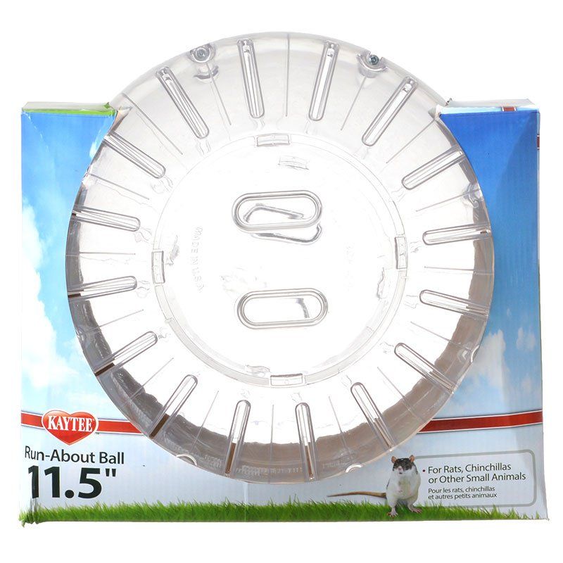 Kaytee Run-About Ball - Giant 11.5" Clear Exercise Ball for Rats, Chinchillas, and Small Animals